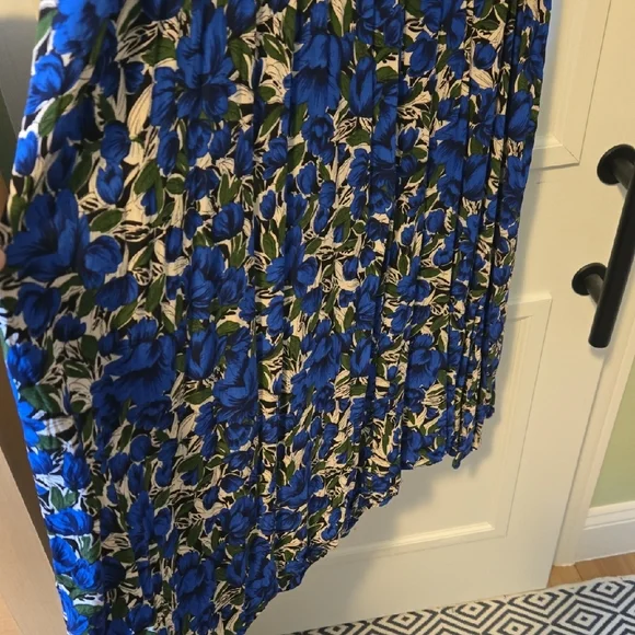 Source Unknown Blue Sheath Maxi Dress with Cap Sleeves - Picture 4 of 4